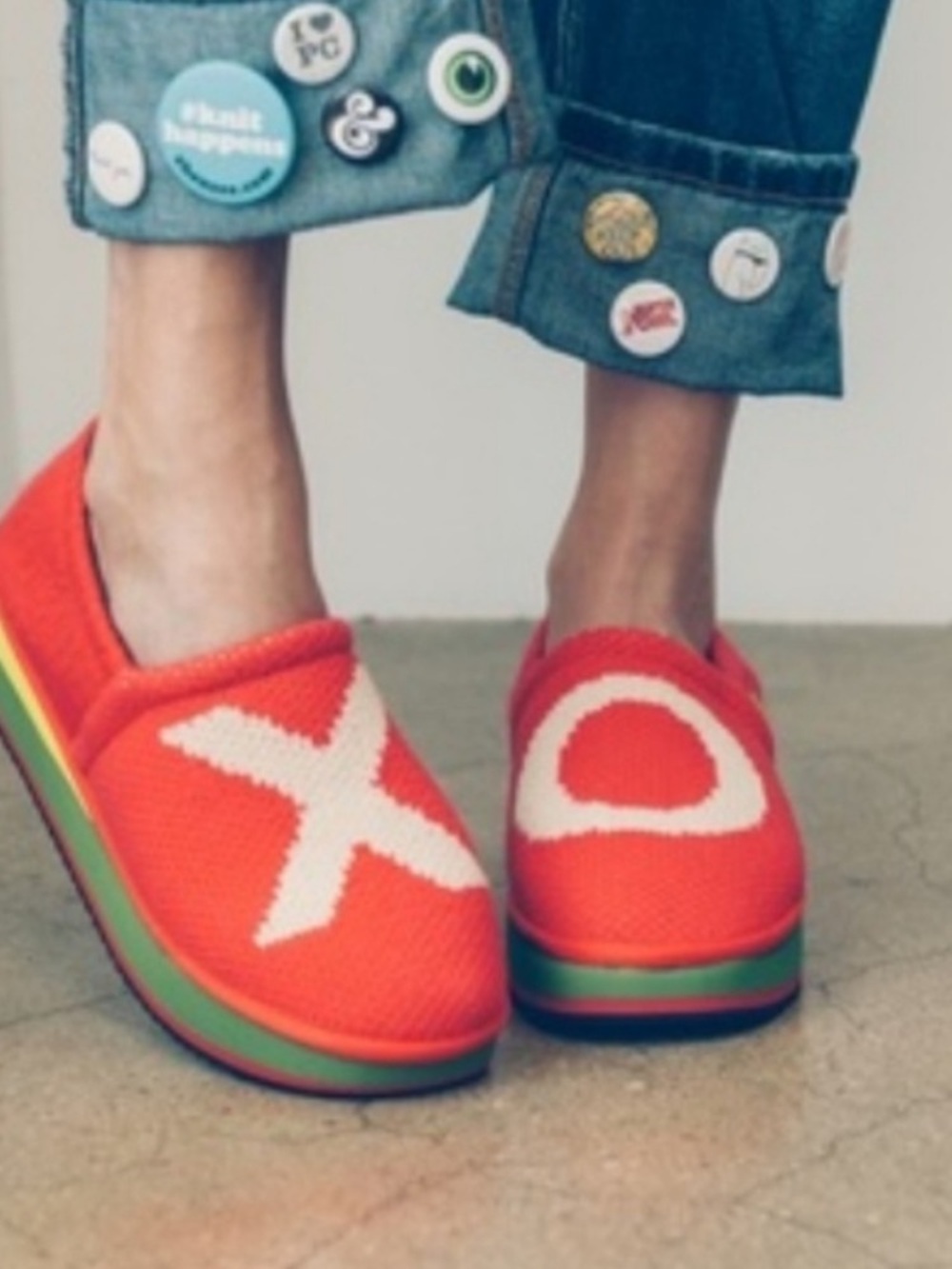 XO Knit Kicks Platform Slippers Shoes size 9-9.5